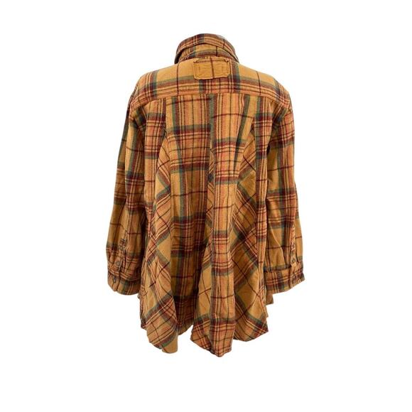 Free People We‎ The Free Kalli Plaid Buttondown Shirt Flannel Tunic Top Small - Picture 11 of 16